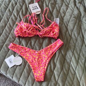 Kulani Kinis Pink and Yellow Bikini